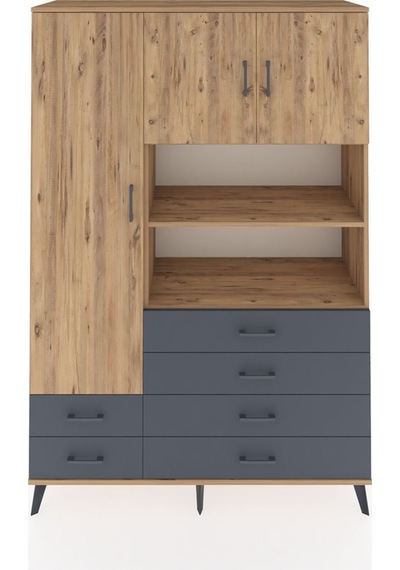 Hyperion Dolap 8 Raflı 6 Çekmeceli 3 Kapaklı 132x44x195 Çam-çam/antrasit Atlas Çam/antrasıt Hyperion Dolap 8 Raflı 6 Çekmeceli 3 Kapaklı 132x44x195 Çam-çam/antrasit Atlas Çam/antrasıt