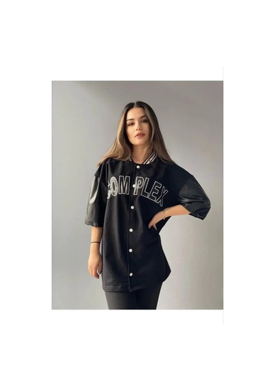 Nnstartshopping Complex Kolej Oversize T-shirt - Siyah Siyah