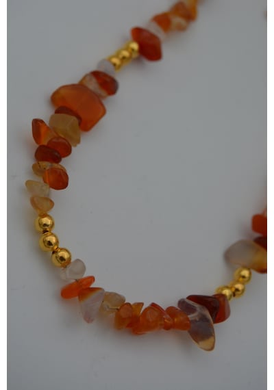 Stoneage Yemen Akiği Doğaltaşli  Kolye Bronz