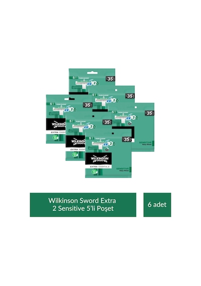 Wilkinson Extra Essential 2 Bıçaklı Erkek Kullan At Tıraş Bıçağı 5 Adet X 6 Paket