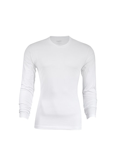 Yıldız Erkek Modal Uzun Kol Sıfır Yaka Body T-shirt Atlet 3'Lü Paket - 385-386 Beyaz