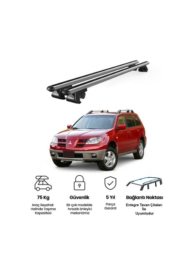 Venüs Mitsubishi Libero 1997-2005 Uyumlu Gri Ara Atkı Port Bagaj Tavan Barı