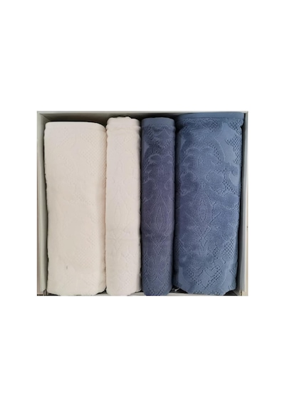 Curve Best Set Hamam Takımı Krem-indigo