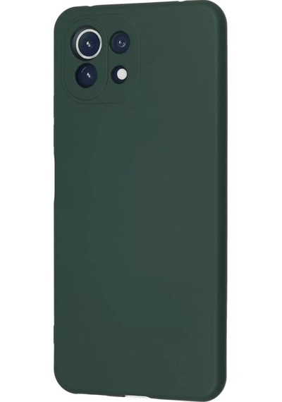 Newface Xiaomi Mi 11 Lite Kılıf Nano İçi Kadife Silikon - Koyu Yeşil