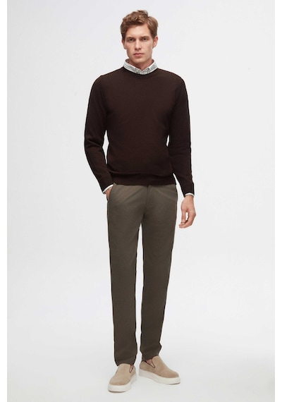 D'S Damat Ds Damat Regular Fit Kahverengi Düz Örgü Kazak 7hf062432004m Çok Renkli