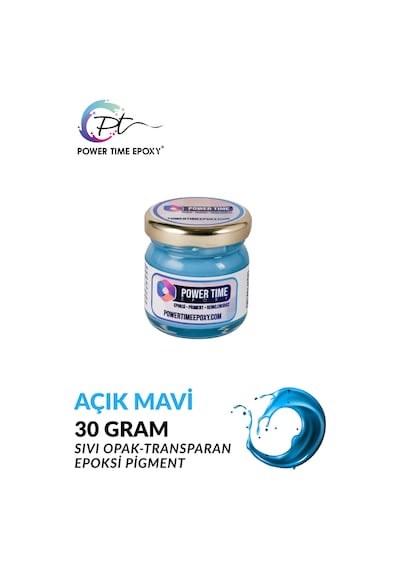Opak & Transparan Sıvı Pigment Boya / Açık Mavi / Epoksi Için