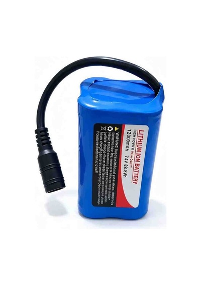 12000mah 7 Virgül 4v Şarj Edilebilir Lityum Iyon Batarya Yemleme Botu Pili Yüksek Kapasiteli Dc Soketli