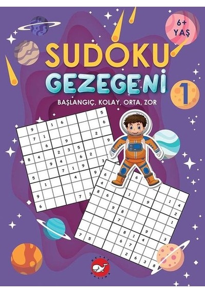 Sudoku Gezegeni 1: Başlangıç Kolay Orta Zor- Beyaz Balina Yayınları