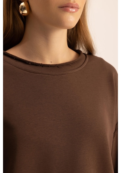 Mai Studios Co. Flex Kahve Oversize T-shirt Eşofman Takım Kahve