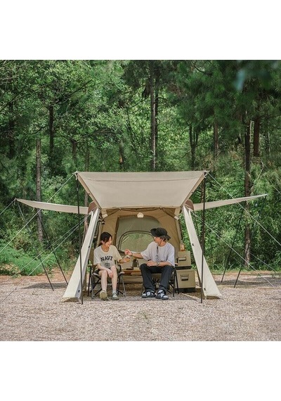 Naturehike Glamping Cloud Vessel 4 Kişilik Hızlı Kurulum Tünel Çadır Haki