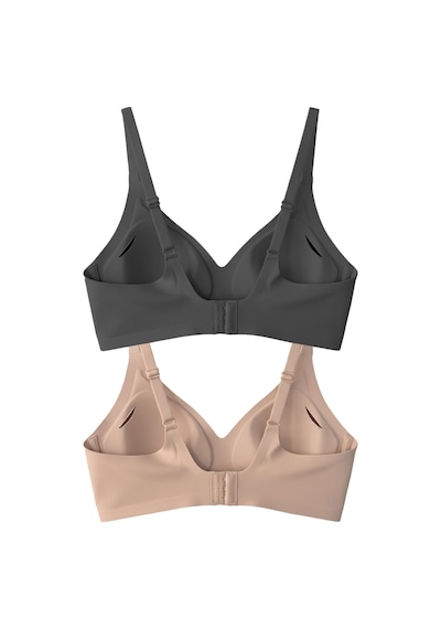 Cottonhill Seamless Bra - Soft Lazer Kesim Balensiz Ayarlanabilir Askılı Dikişsiz Kadın Sütyen 2'li Paket Çok Renkli