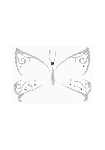 Face Art Decor Yuz Susleme Etiketi Kelebek Çok Renkli