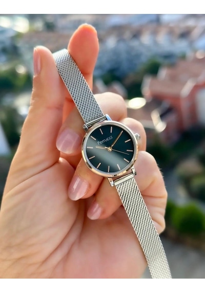 Ferrucci Fc63222 Minimal Kasa Hasır Ayarlanabilir Çelik Kordon Kadın Kol Saati Rose Gold