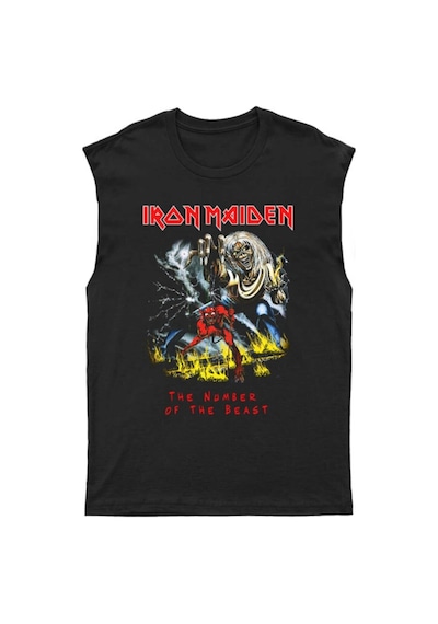 Startmore Iron Maiden - Iron Maiden Kesik Kol Tişört Kolsuz T-shirt Bkt5310 Siyah
