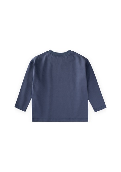 Cigit Sloganlı Uzun Kollu T-shirt 2-10 Yaş İndigo Mavi