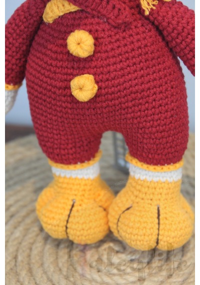 Aleylife Amigurumi Taraftar Bebek Sarı Kırmızı