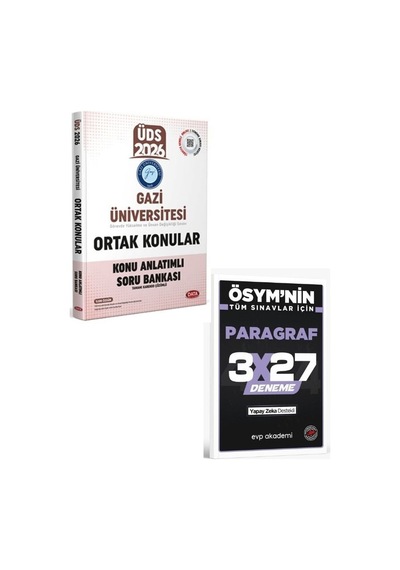 Data 2026 Gazi Üniversitesi Üds Ortak Konular Konu Anlatımlı Soru Bankası+ Evp Akademi Paragraf