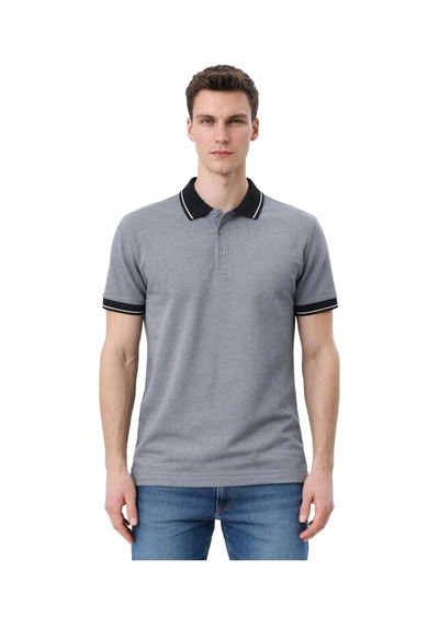Arma Ar-ma Erkek Polo Yaka Tişört Baskisiz Basic Örme Kumaş Regular Fit %100 Pamuk 30/1 Çift Toplama Penye Pike Y31374358702 Gri-g3