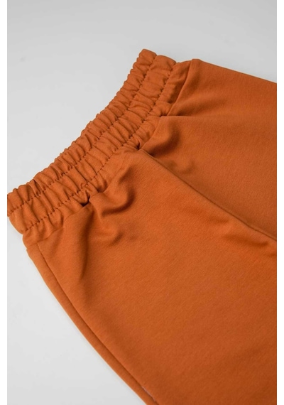 Heyadventure Erkek / Kız Çocuk Cepsiz Jogger Eşofman Altı Paçası Lastikli Camel Camel