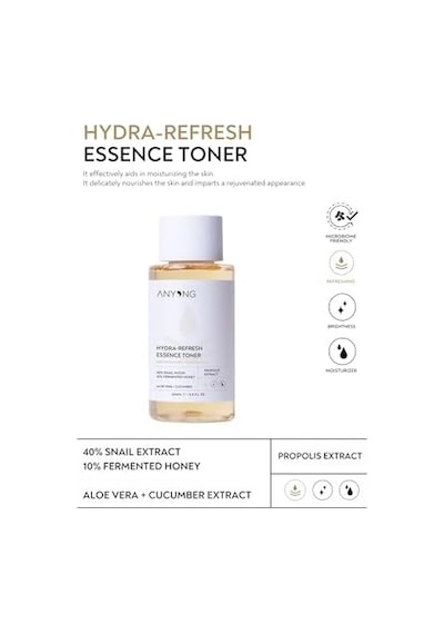 Anyong Aydınlatıcı, Nemlendirici Ve Tazeleyici Tonik 200 Ml %40 Salyangoz Özü& Bal & Propolis & Aloe