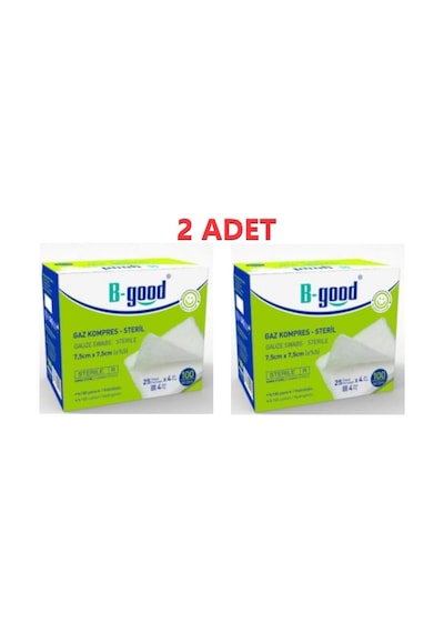B-good Steril Kompres Gazlı Bez 7.5 x 7.5 CM 2 x 100