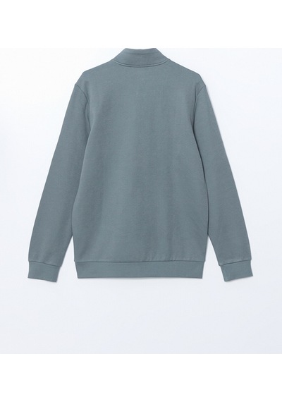 Lcwaıkıkı Classic Yeşil Dik Yaka Uzun Kollu Baskılı Erkek Sweatshirt