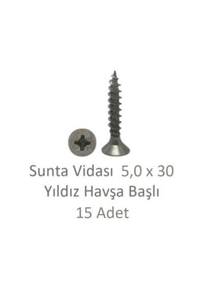 Adilon Sunta Vidası 5.0 x 030 15'Li