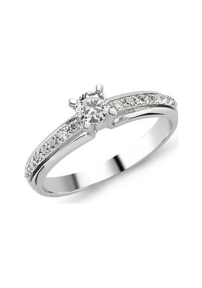Tektaş Pırlanta Yüzük 0.37 Ct G-Vs Sı 2.80 Gram 18 Ayar Altın