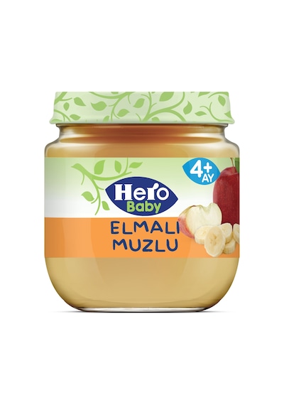 Hero Baby Elmalı Muzlu 4+ Ay Kavanoz Maması 125 G
