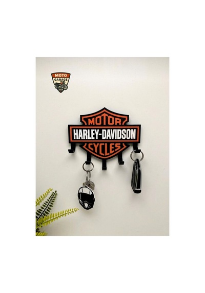 Harley Anahtar Askısı - 3d Tasarım Motosiklet Duvar Dekoru
