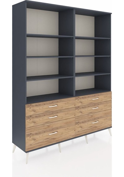 Hyperion Gardrop 8 Raflı 6 Çekmeceli 176x44x221 Antrasit-antrasit/çam Antrasit/çam Hyperion Gardrop 8 Raflı 6 Çekmeceli 176x44x221 Antrasit-antrasit/çam Antrasit/çam