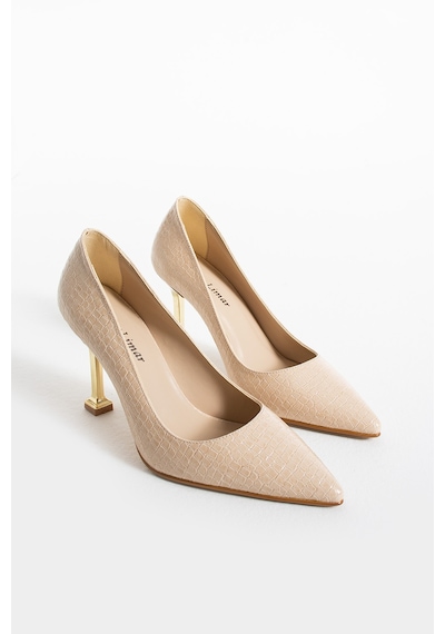 Kadın Topuklu Stiletto Ayakkabı Bej
