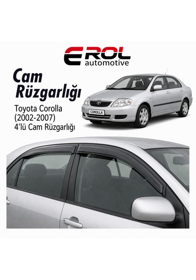 Toyota Corolla 2002-2007 4'lü Mugen Cam Rüzgarlığı