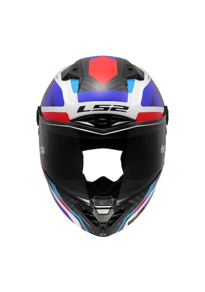 Ls2 Thunder Karbon Gp Aero Raute Kapalı Kask Mavi - Kırmızı