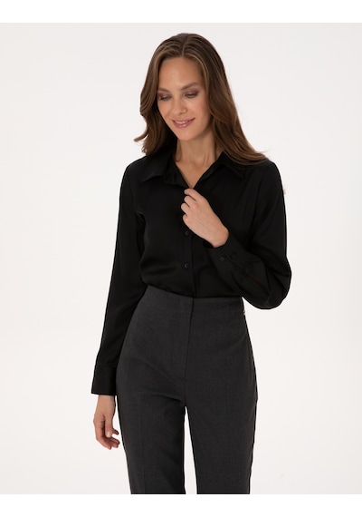 Pierre Cardin Kadın Siyah Gömlek Desenli 50318218-vr046 Siyah
