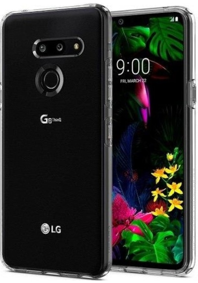 Spigen G8 Thinq İle Uyumlu Kılıf Liquid Crystal Crystal Clear Şeffaf