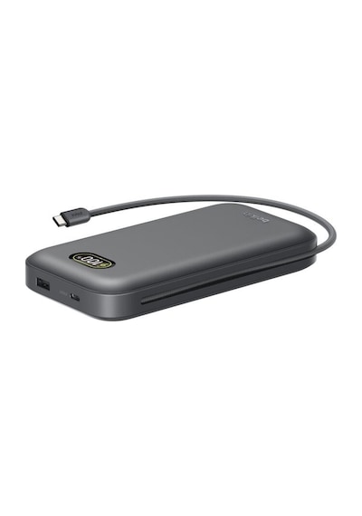Belkin Bpb040hqch Ultracharge Pro 27.000mah 240w Dahili Usb-c Kablolu Dijital Göstergeli Laptop Powerbank - Antrasit Siyah