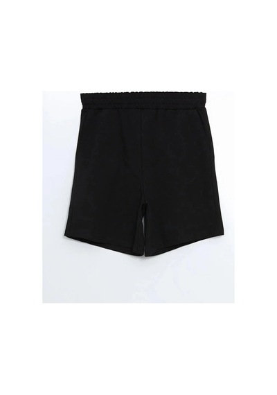 LC Waikiki Xsıde Siyah Beli Lastikli Kadın Şort New Black