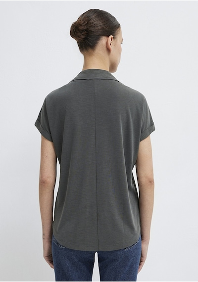 Mavi - Yeşil Tencel Liyosel Tişört 168081-71587 Yeşil