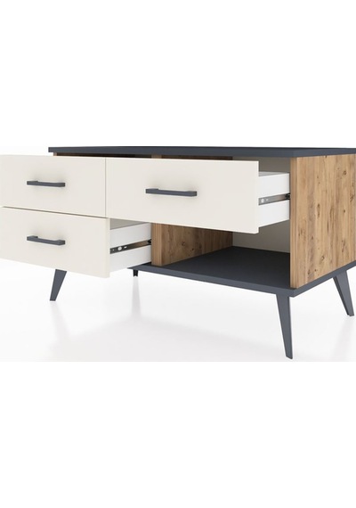 Hyperion Şifonyer 3 Çekmeceli 88x44x48 Çam-antrasit/aytaşı Antrasit/aytaşı Hyperion Şifonyer 3 Çekmeceli 88x44x48 Çam-antrasit/aytaşı Antrasit/aytaşı