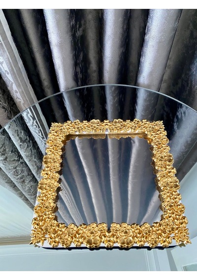 Atabey Home Collection 4 Adet Kahve & Çay & Sunum Tepsisi Metal Döküm Full Döküm Model