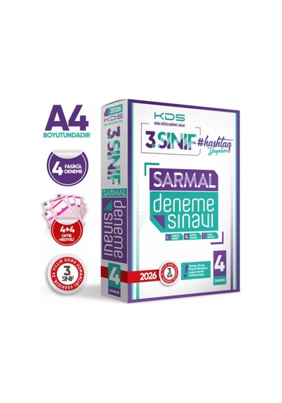 2026 3.sınıf #Hashtag Kazanım Değerlendirme Sınavı 4lü Sarmal Deneme Paketi Türkiye Geneli