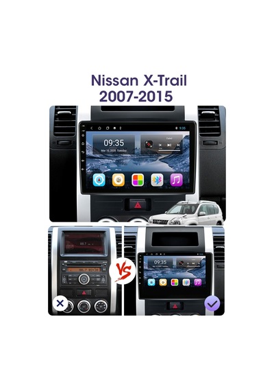 NİSSAN X-TRAİL 2005-2013 ANDROİD MULTİMEDYA CARPLAY 9 İNC HD IPS EKRAN 4GB/64GB KAMERA HEDİYELİ