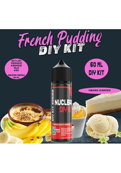 Nuclear 60 Ml Dıy Kit French Pudding Gıda Aroma 12 Ml Aroma İçerir
