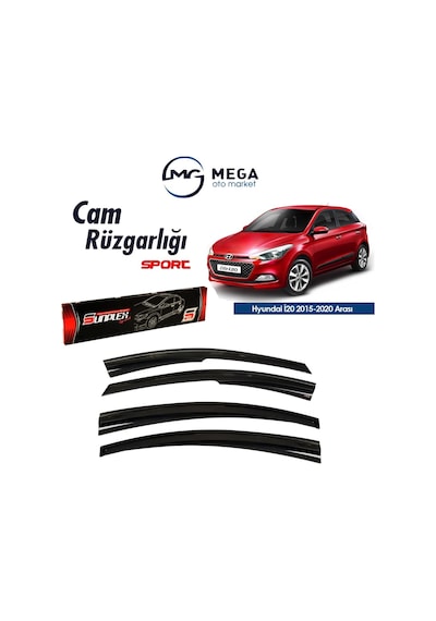 Hyundai I20 2015-2020 Arası Mugen Tip Cam Rüzgarlık Sunplex