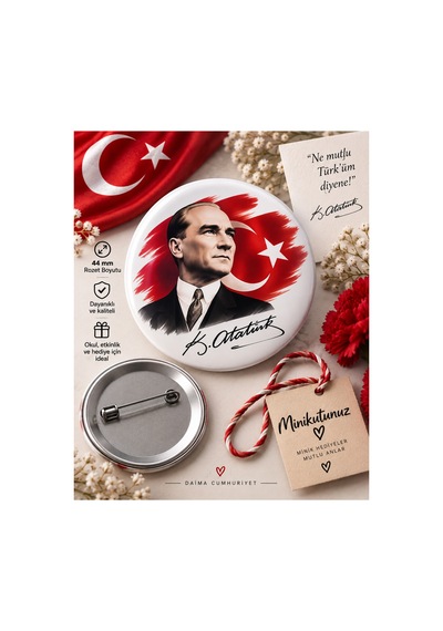 Minikutunuz 15 Li Atatürk İğneli Yaka Rozeti Seti 44 Mm Okul Etkinlikleri Ve Özel Günler İçin Sürpriz Sticker Hediyeli Diğer Minikutunuz 15 Li Atatürk İğneli Yaka Rozeti Seti 44 Mm Okul Etkinlikleri Ve Özel Günler İçin Sürpriz Sticker Hediyeli Diğer