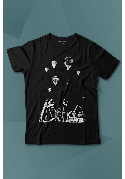 Kendim Seçtim Kapadokya Nevşehir Peri Bacaları Cappadocia Baskılı Tişört Çocuk T-shirt 001