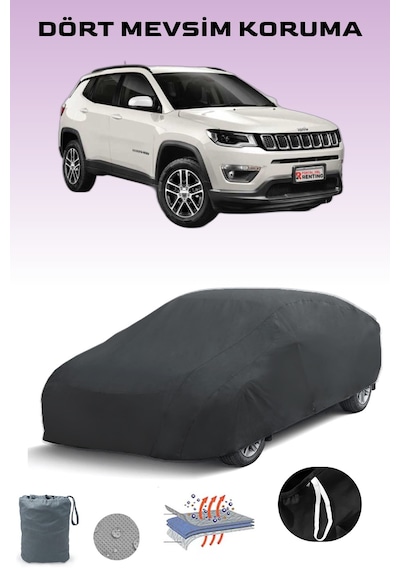 Siyah, Jeep Compass 1, Araba Brandası, Oto Örtüsü, Araba Çadırı Siyah