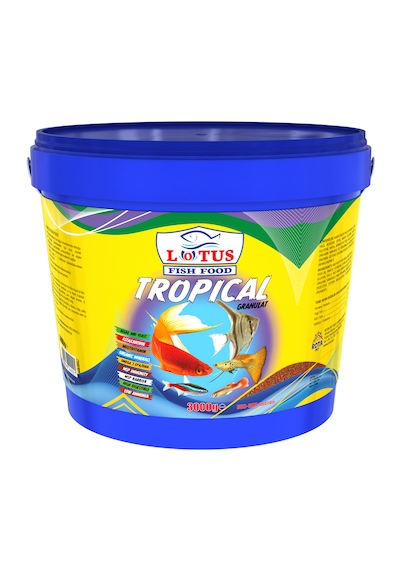 Tropical Mix Granulat 3kg Kova Balık Yemi, Flora 200g Pul
