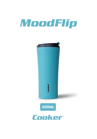 Cooker Moodflip 400 Ml Paslanmaz Çelik Bardak Termos Ckr2050 Mavi